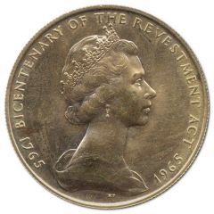 5 Pounds - Elizabeth II Bicentenary of Revestment Act, Gold 22ct