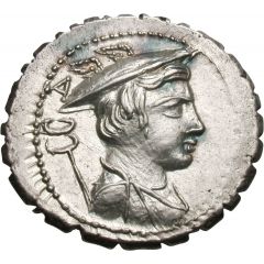 Denarius serratus Mamilia: Gaius Mamilius Limetanus, C•MAMIL LIMETAN
