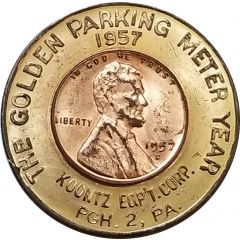 Encased Token - The Golden Parking Meter Year