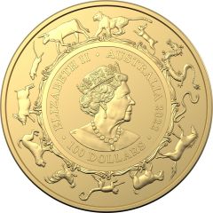 100 Dollars - Elizabeth II 6th Portrait - Year of the Tiger - Gold Bullion Coin