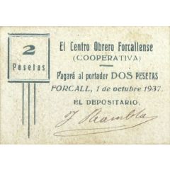 2 Pesetas Forcall