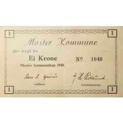 1 Krone Moster Municipality