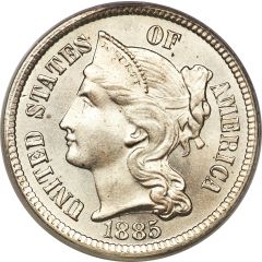 3 Cents `Three Cent Nickel`