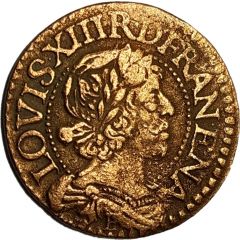 Double Tournois - Louis XIII Tours mint, 12th type