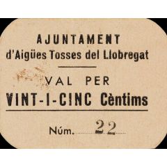 25 Céntimos Aigüestoses del Llobregat