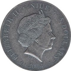 5 Dollars - Elizabeth II Plaque with God The Father
