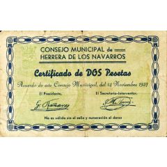 2 Pesetas Herrera de los Navarros