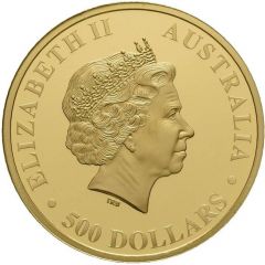 500 Dollars - Elizabeth II 4th Portrait - Australian Stock Horse - Gold Bullion Coin