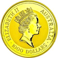 1000 Dollars - Elizabeth II 3rd Portrait - Australian Nugget - Gold Bullion Coin