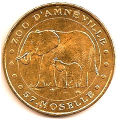 Monnaie de Paris Tourist Token - Moselle Zoo d`Amnéville - Les éléphants