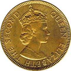 1/2 Penny - Elizabeth II Arms without supporters
