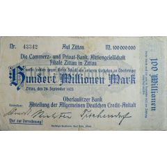 100 000 000 Mark Oberlausitzer Bank