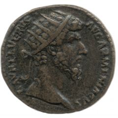 Dupondius - Lucius Verus TR P IIII IMP II COS II S C, Mars