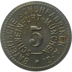 5 Pfennig - Schweinfurt Bayrische Schuhfabriken A.-G.