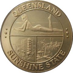 Medal - Tourist Dollar Sunshine Coast - Queensland, Tourist Souvenir