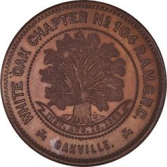 Masonic Penny - White Oak Chapter No. 104 Oakville, Ontario