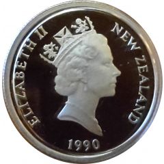 5 Cents - Elizabeth II 3rd Portrait, Treaty of Waitangi, Silver Proof
