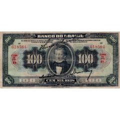 100 Mil Réis Banco do Brasil, 1st. Print