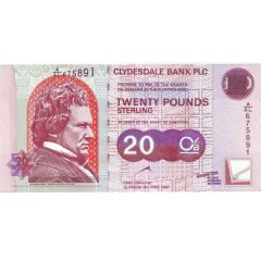 20 Pounds Clydesdale Bank - Glasgow, UK City of Architecture and Design