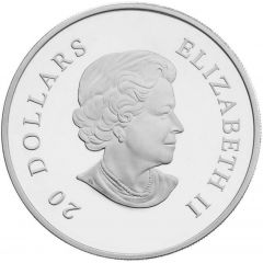 20 Dollars - Elizabeth II Hyacinth Red Small Crystal Snowflake