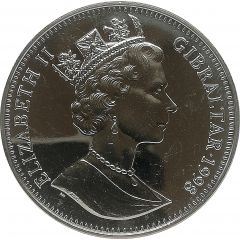 1 Crown - Elizabeth II Homo Sapiens Hunting Mammoth