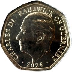 50 Pence - Charles III Christmas Snowmen - Father Christmas