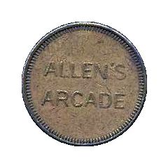 Token - Allen`s Arcade Orlando, Florida