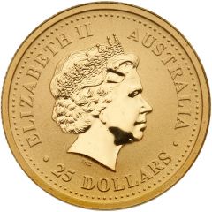 25 Dollars - Elizabeth II 4th Portrait - Australian Nugget - Gold Bullion Coin