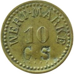 10 Pfennig Wert-Marke, Countermarked `C.S.`