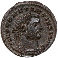 Nummus - Constantius I IMP CONSTANTIVS P F AVG, GENIO POPVLI ROMANI, Londinium