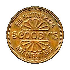 Token - Scooby`s Fun Factory Pizza Play Money