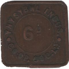 6 Pence - Ynysybwl Indus. Co-Op. Soc. Ltd. Ynysybwl, Mid Glamorgan, Wales