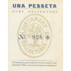 1 Peseta Calldetenes