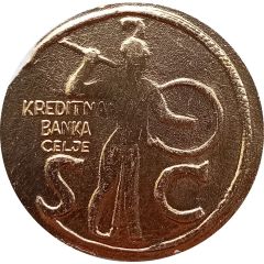 Medal - Kreditna Banka Celje replica of coin Emperor Claudius