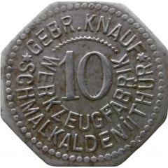 10 Pfennig - Schmalkalden Gebr. Knauf Werkzeugfabrik