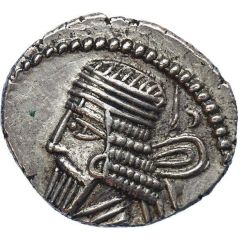 Drachm - Vologases I Aramaic letters