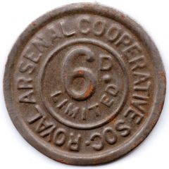 6 Pence - Royal Arsenal Cooperative Soc Limited