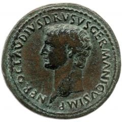 Sestertius - Drusus the Elder IMP T CAES DIVI VESP F AVG P M TR P P P COS VIII REST