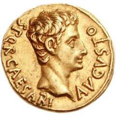 Aureus - Augustus VOT P SVSC PRO SAL ET RED I O M SACR, Mars