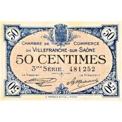 50 Centimes - Chambre de Commerce de Villefranche-sur-Saône 69