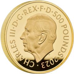 500 Pounds - Charles III The Police, Gold Proof