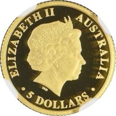 5 Dollars - Elizabeth II 4th Portrait - Discover Australia - Kookaburra