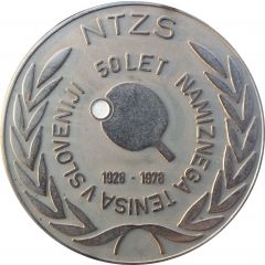 Plaquette - 50 let namiznega tenisa v Sloveniji Namiznoteniška zveza Slovenije