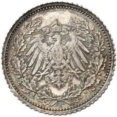 50 Pfennig - Wilhelm II type 2 - small shield - Pattern