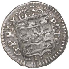 20 Réis - Carlos I Countermark SHIELD over `20 Réis, Pedro II/Brazil`