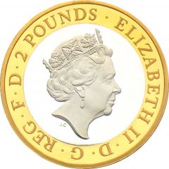 2 Pounds - Elizabeth II The Army, Silver Piedfort