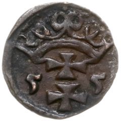 Denier gdański - Sigismund II Augustus Gdańsk mint