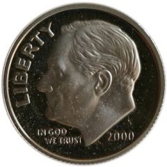 1 Dime `Roosevelt Dime` Silver Proof