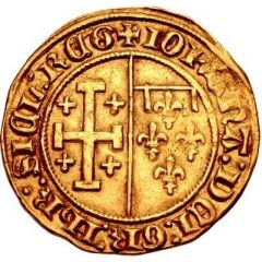 Gold Florin of Provence - Joanna I IOHANA DEI GR IhR SICIL REG
