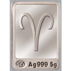 5 Grams Silver Zodiac signs - Aries